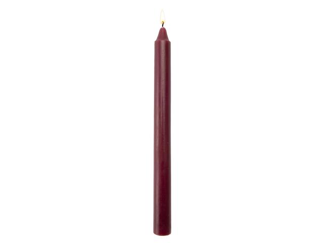 10" UNSCENTED COLUMN (BURGUNDY) (12/DISP)